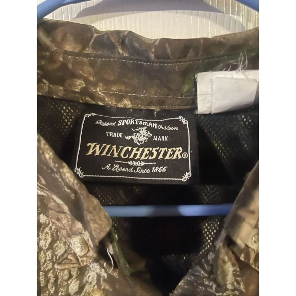 Winchester Mens RealTree Hardwoods Camo Button-Down Shirt Size XL